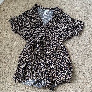 NWOT H&M Leopard Shorts Romper